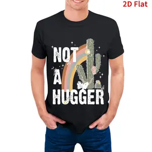 Women's 'Not A Hugger' Funny Graphic T-Shirt - Cactus Design Pink Crewneck Tee |   Lightweight Short Sleeve Top |   Humorous Slogan Casual Shirt |   Playful Summer & Spring Outfit |   Soft Comfortable Fit