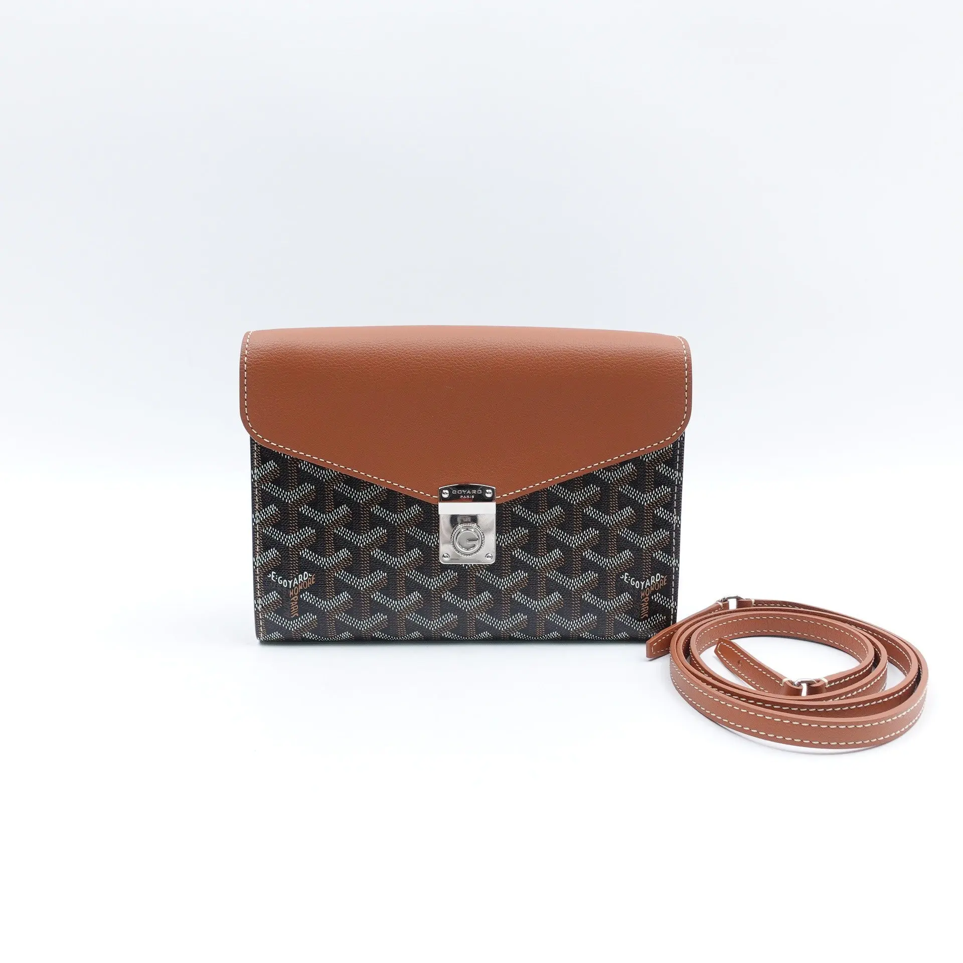 Pre-owned Goyard Goyardine coated canvas Crossbody Bag Brown T10400510