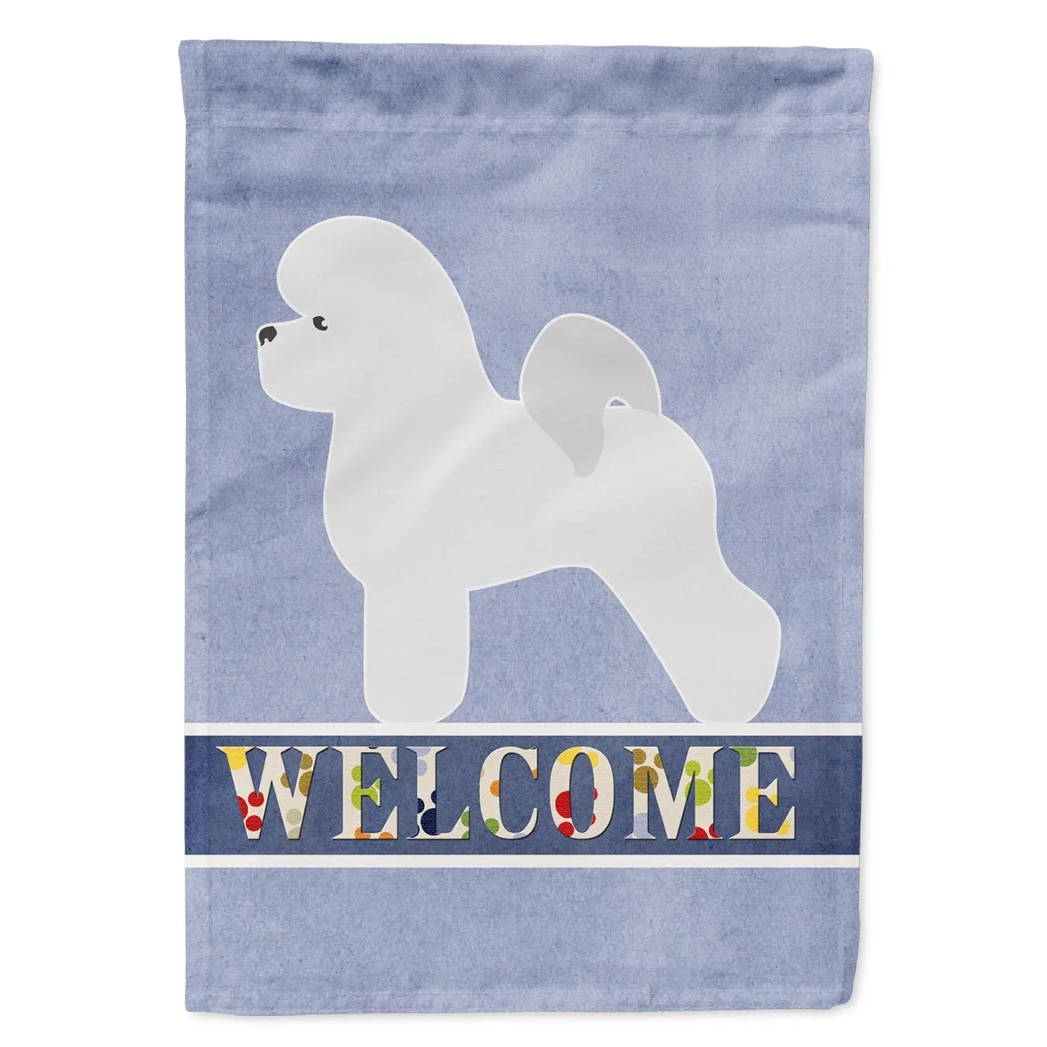 Bichon Frise Welcome Garden Flag Mailbox Decorative Yard Banner Outside Patio Artwork for Flower Beds, Garden Size, Multicolor
