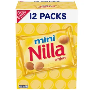 Nilla Wafers Mini Cookies, Vanilla Wafers, 12 Snack Packs