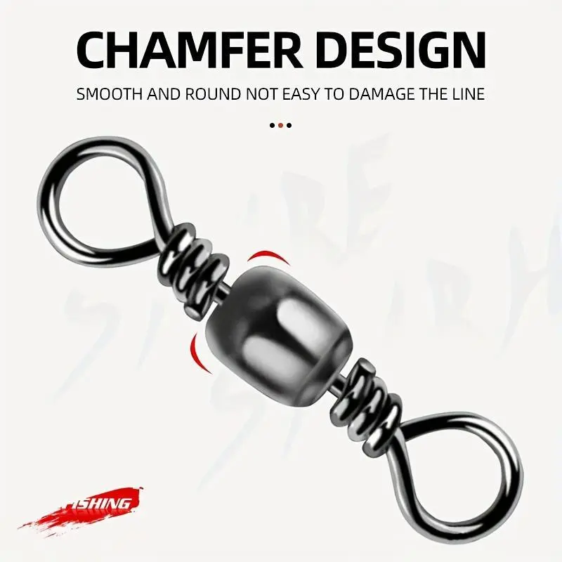 20pcs Premium Barrel-Shaped Swivel with High-Speed 8-Rings - Ultimate Fishing Connector Kit - Fishing Accessories Kit - Durable & Versatile for All Angling Needs - Swivels for Fishing
