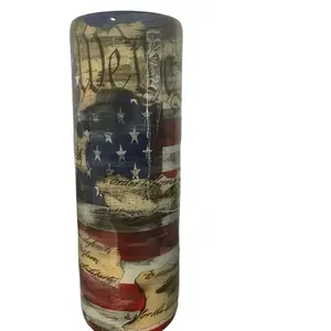 We the People 20oz Skinny Stainless Steel Tumblers Bottle Cup - Stylish & Portable Drinkware for Patriotic Support
