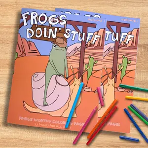 Frogs Doin' Stuff Coloring Book - Volume 1