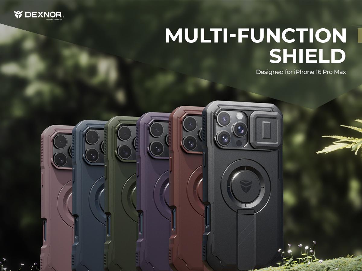 Dexnor Case for iPhone 16 15 14 13 12 Series, with Slide Camera Cover & Adjustable Kickstand & Built-in Screen Protector,Compatible with MagSafe Shockproof Bumper Cases Heavy-Duty Magnetic Protective Cover