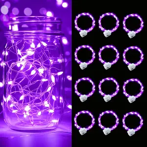 12 Piece Battery Operated Fairy Lights in, 2m 20 LED Waterproof String Lights, 3 Modes for Valentine's Day, Weddings, Easter, Halloween and Christmas Decor, Party Lights