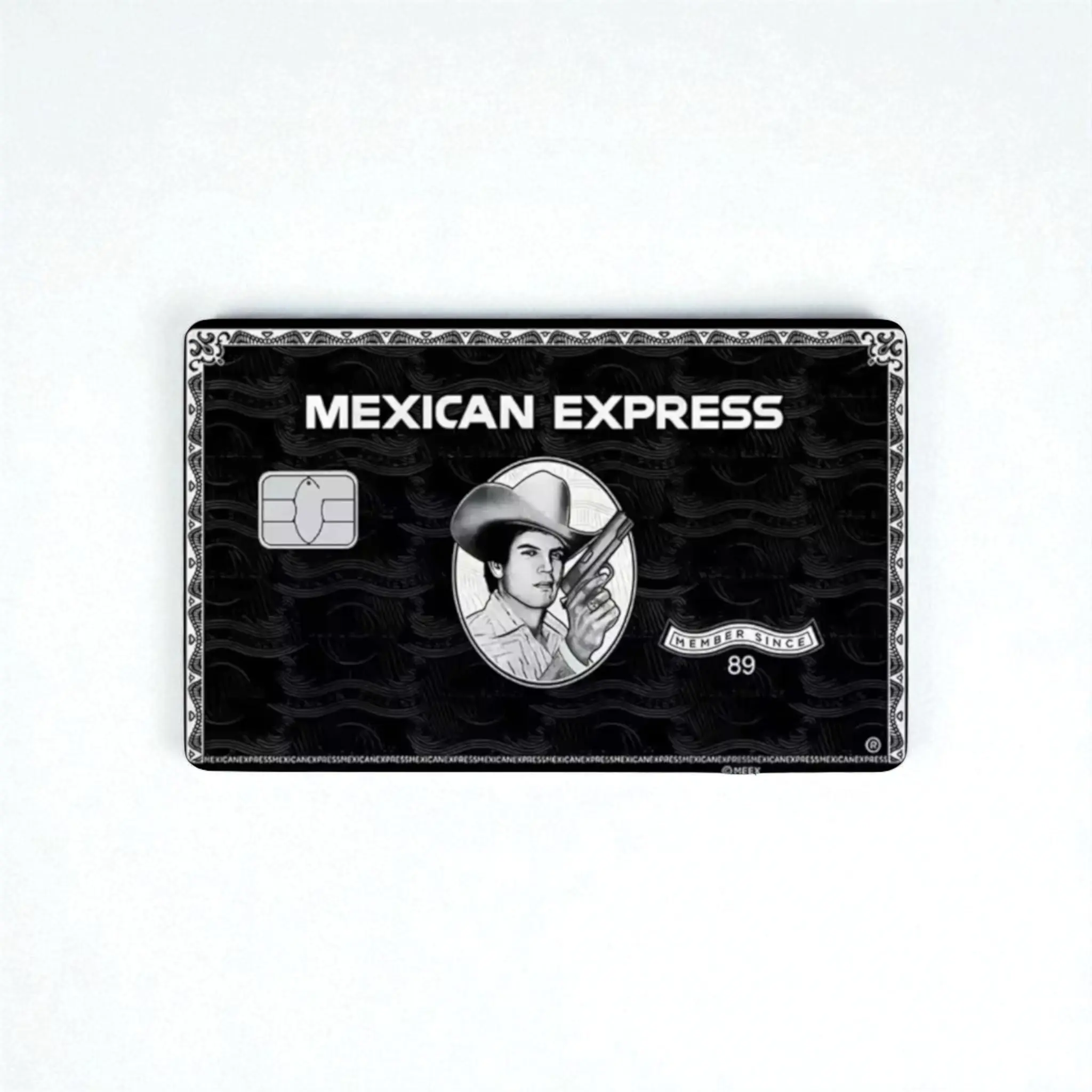 Mexican Express Banco Black Credit Card Sticker Debit Skin Decal Cover Waterproof Vinyl Easy To Apply