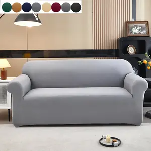 1-Piece Stretch Sofa Cover – All-Season, Machine & Hand Washable, Anti-Scratch & Non-Slip, One-Piece Wrap Design, Fits Living Room Sofa (Comes with 1 Pillowcase) Elastic Sofa Slipcover