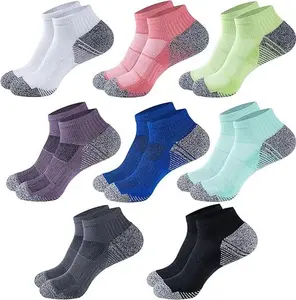 LUBOT 2026 Odor Resist 4/8 Pairs Bamboo Viscose Unisex Ankle Socks Cushioned Anti-Blister Breathable Athletic Casual Socks for Men and Women