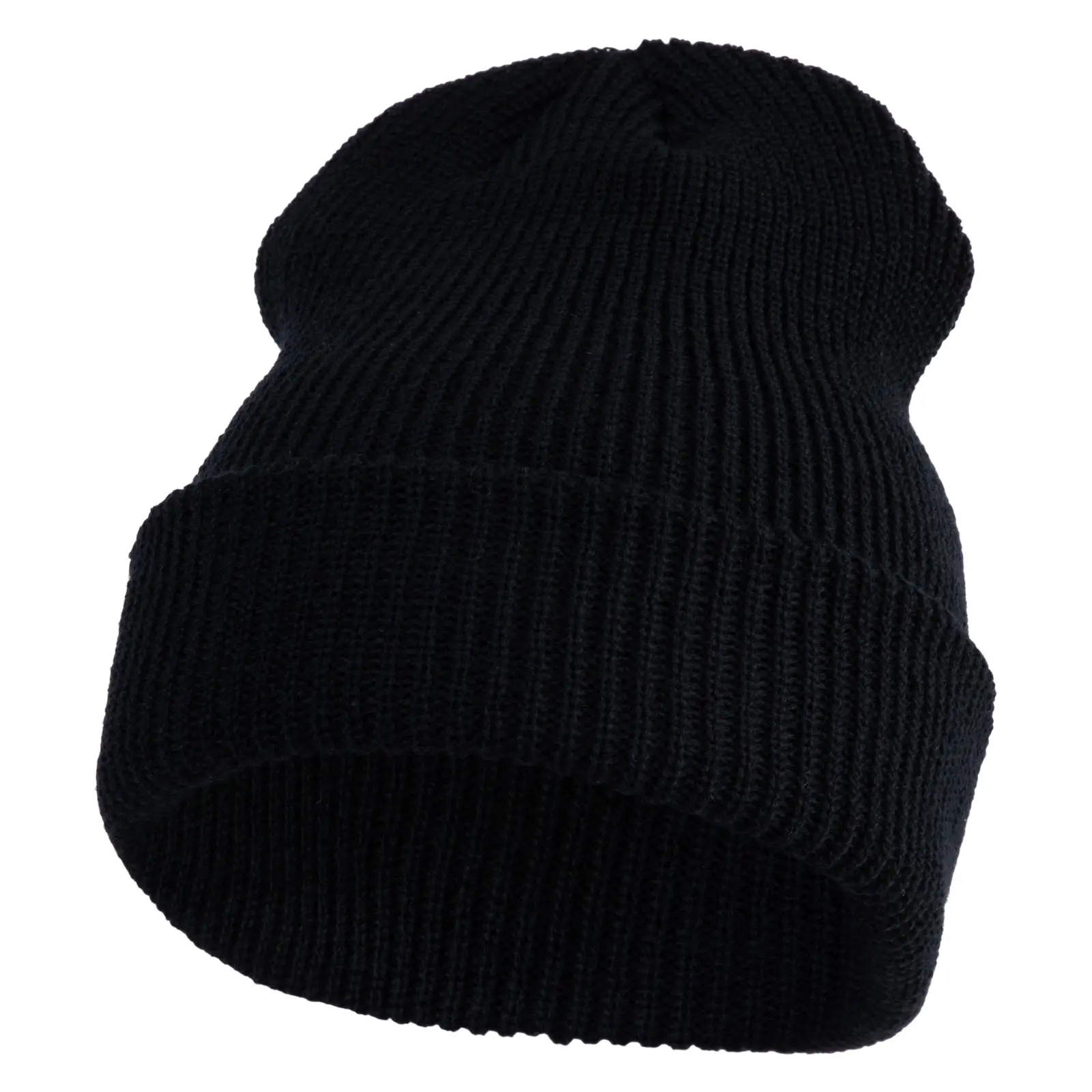 Classic Ribbed Knit Long Beanie