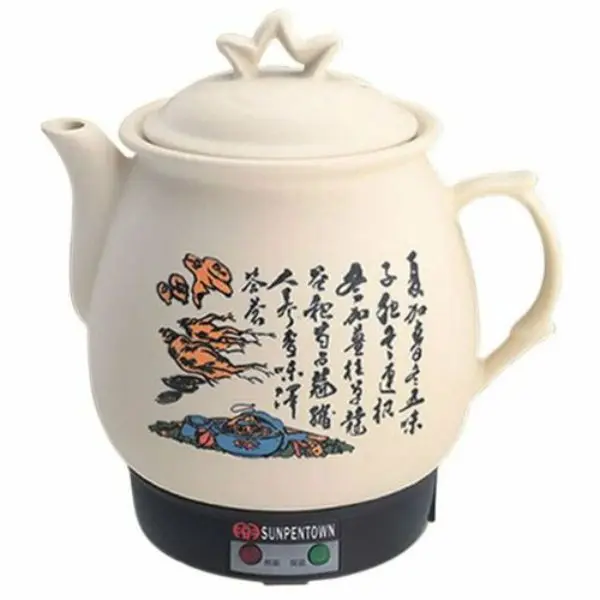 SPT Appliance NY-656A Sunpentown Ceramic Medicine Cooker, UL Approved, Keep Warm Function (Kitchenware Teapot for Herbal Brewing)