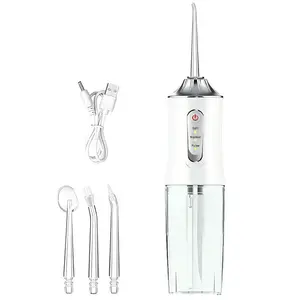 Portable Oral Irrigator 3 Modes Water Flosser for Teeth & Gum Care  IPX7 Waterproof Rechargeable Dental Cleaner with 220ML Detachable Tank  360° Rotatable Nozzles for Braces