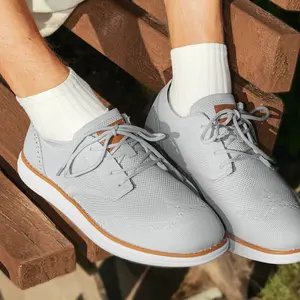 Bruno Marc [KnitFlex Craft] Men's Knitted Wingtip Oxford Shoes