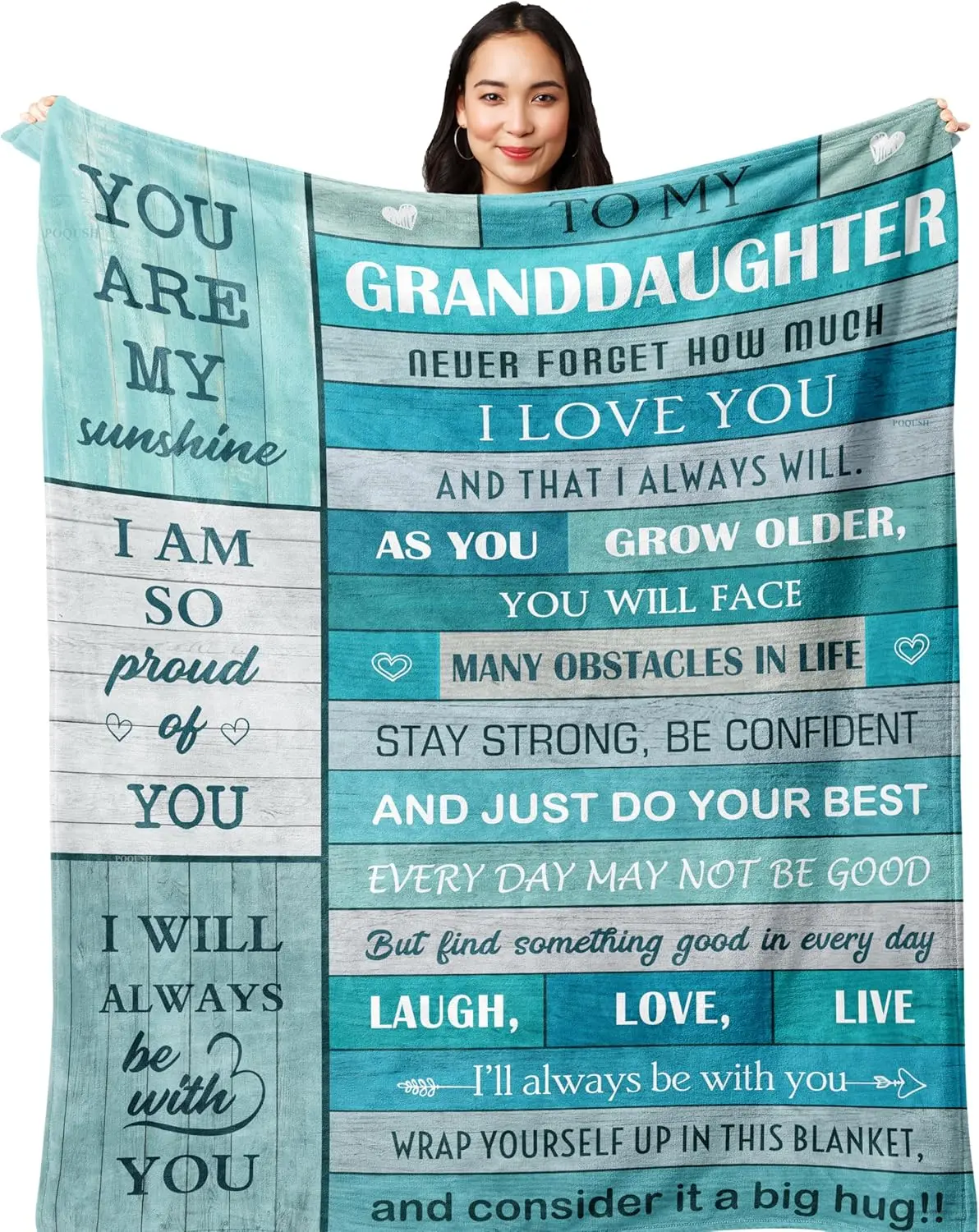 Granddaughter Gifts from Grandma/Grandpa,Gifts for Granddaughter,Graduation Gifts for Granddaughter,Granddaughter Gifts for Christmas Birthday Graduation Wedding Valentine Christmas Blanket 50”x60”