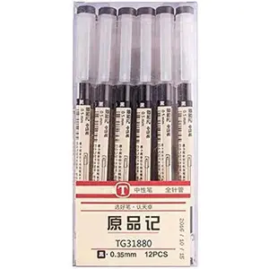 Gel Ink Pen Extra Fine Point Pens Ballpoint Pen 0.35mm Black for  Office School Stationery  12 count