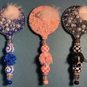 Beaded Handheld Mirror Beaded Handheld Mirror