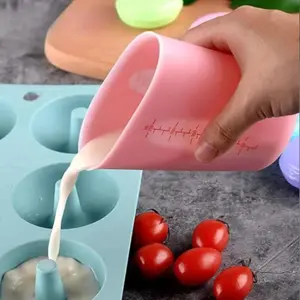 Silicone Measuring Cup 250ML, Durable Reusable Kitchen Tool, Kitchenware, Measure Cups, Precise Measurement for Cooking & Baking, Essential Utensil for Home Use