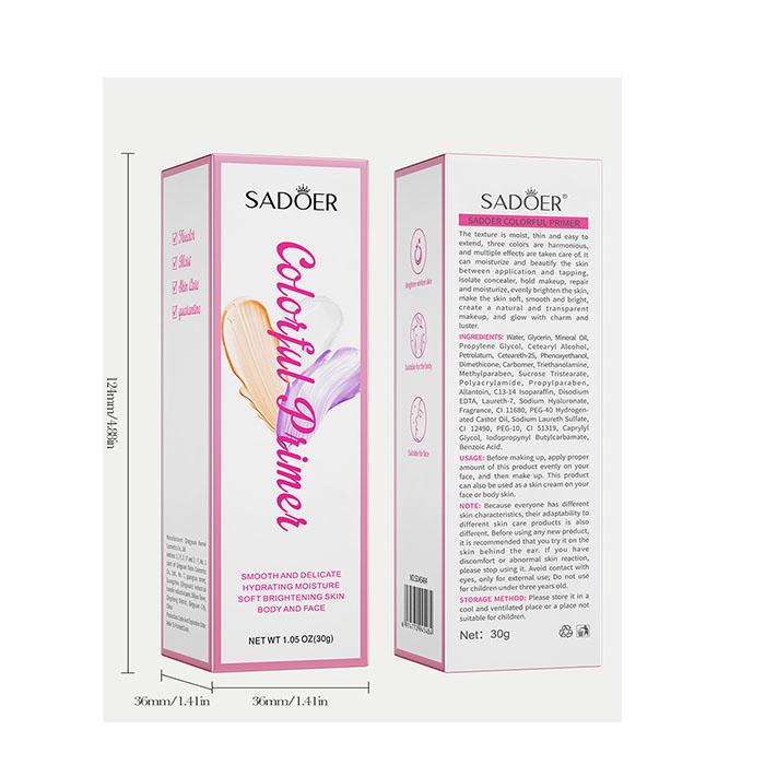 3 In 1 Face Primer, Transparent makeup base, hydrating and smoothing, evens skin tone, blurring effect, sheer natural finish