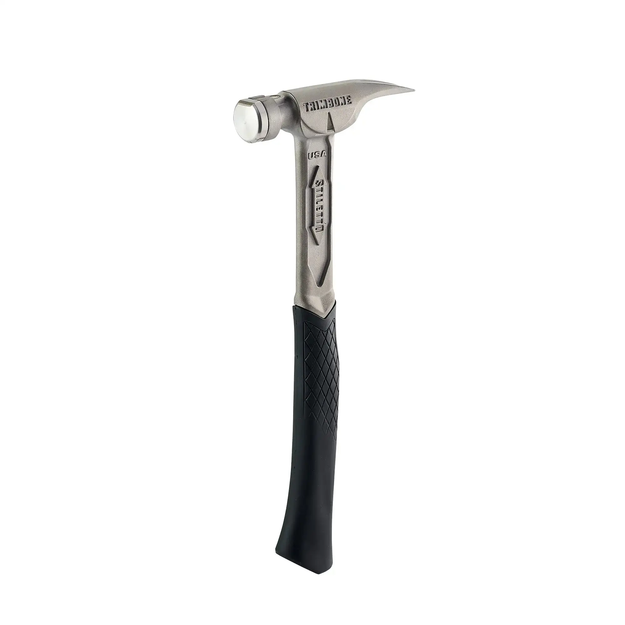 Stiletto TRMB 10oz TRIMBONE™ Smooth-Curved Titanium Hammer, Hardware Hand Tool for Finish Work with Replaceable Head