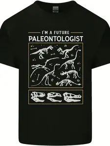 Unisex T-Shirt for Future Paleontologists Featuring Dinosaurs And a T-Rex, Available in Sizes Up to 5XL Made from Super Soft And Breathable Fabric, This Casual Wear Has Short Sleeves And a Regul Extra Long PlusSize, PLUS SIZE