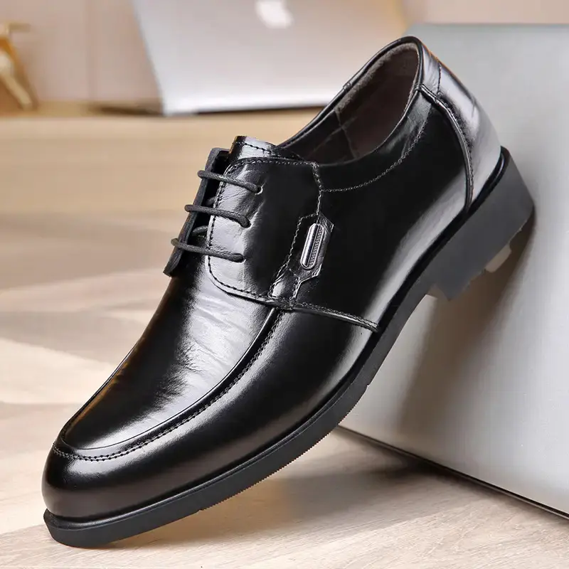 BDHJYDB Men's Formal & Business Casual Shoes - Slip-On Closure, Glossy PU Upper, Slim Cushioned Insole - Office, Wedding, Party Footwear - All-Season Formal Dress Shoes for Men, Office Wear, Polished Look, Comfortable Fit, Professional Attire