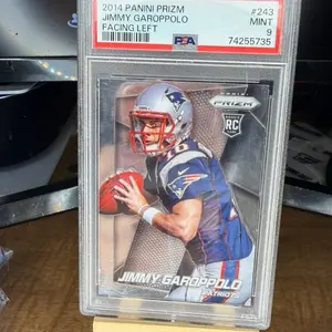 Panini 2014 Jimmy Garappolo Prizm Facing Left Graded 9 Mint Condition #243 RC Card