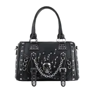 Edgy Skull Satchel Handbag large Purse.