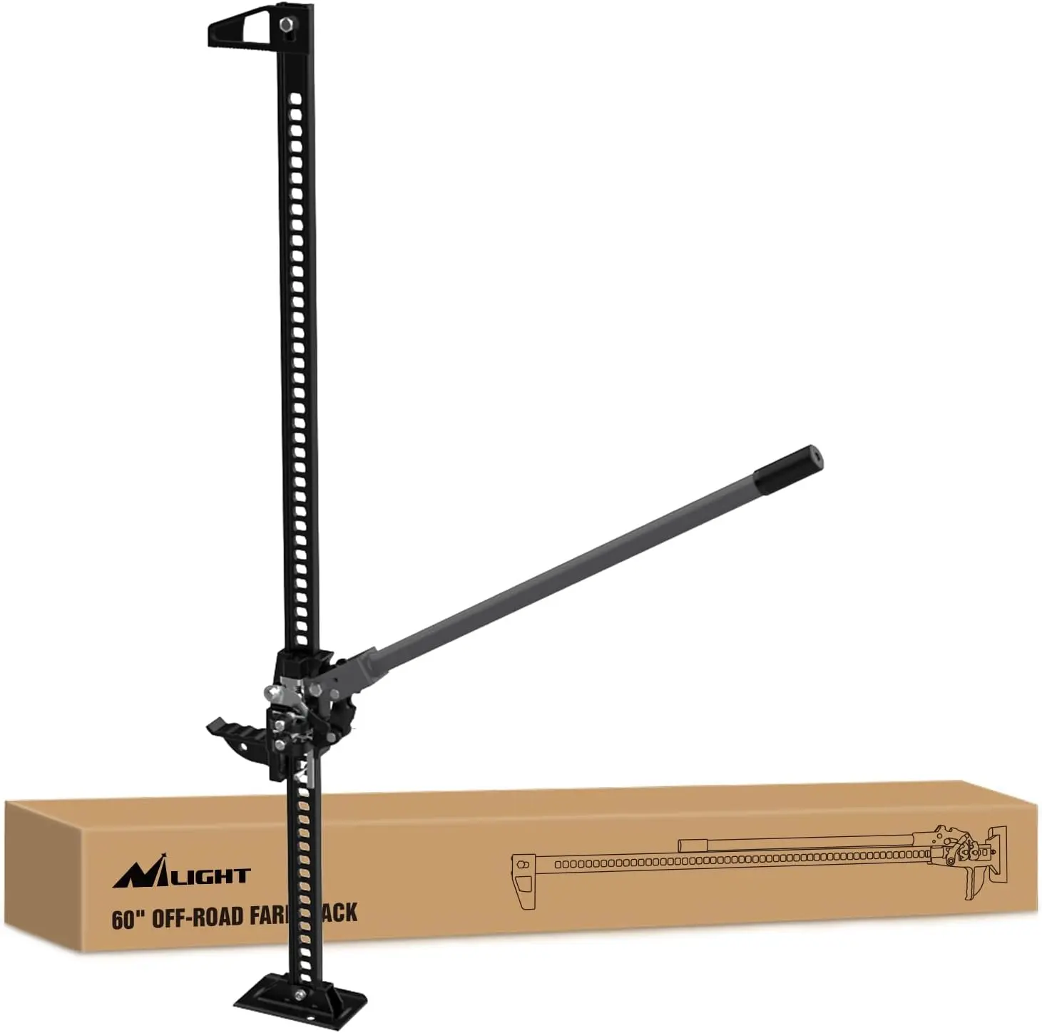 Nilight Farm Jack, 60 inch Utility High Lift Ratcheting Off Road Jack for Truck/SUV/ATV/CAR, 7000 lbs/3 Ton Capacity, Automotive Maintenance Tools