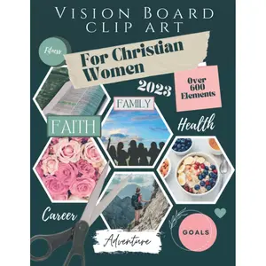 Vision Board Clip Art for Christian Women: 2023 Paperback – November 20, 2022