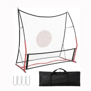 4/6 x 4 ft Adjustable Multi-Sport Rebounder Net for Soccer, Baseball, and Softball, Training Net for Passing, Throwing, and Ball Control, Portable for Backyard