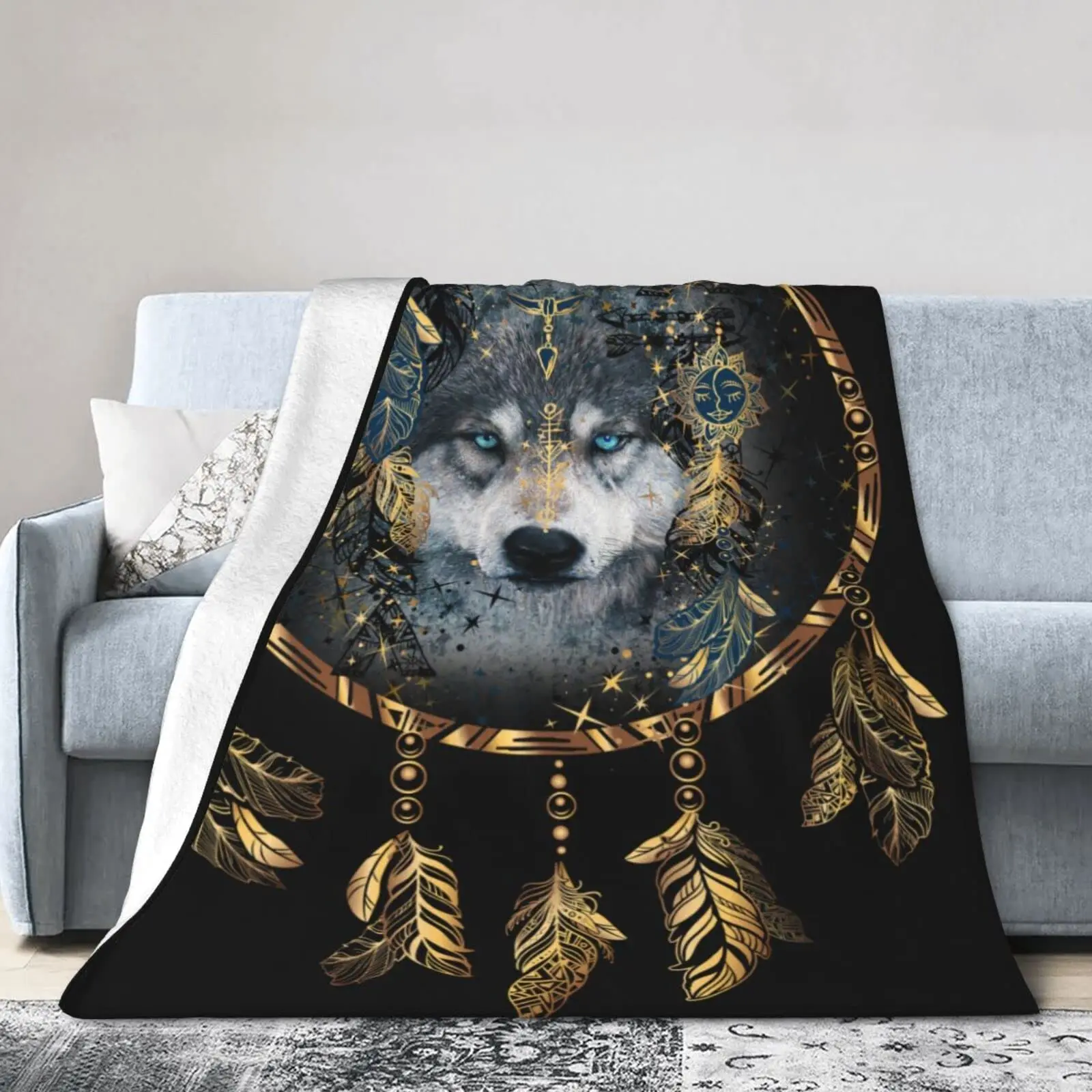 Dream Catcher Throw Blanket Soft Cozy Plush Warm Fleece Blanket for Sofa Couch Bed 60X50