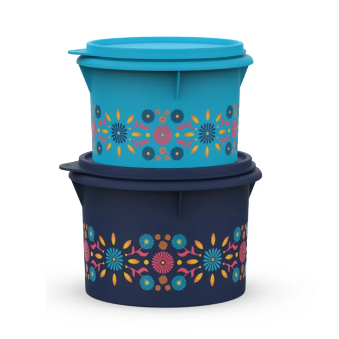 Tupperware Stacking Canister 2 pc Set, 10 cups and 14¼ cups