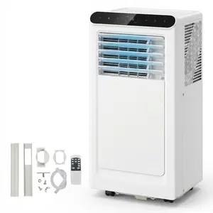 2026 Portable 8000BTU Air Conditioner – Cools Up to 350 Sq.ft with Cooling/Dehumidifier/Fan, Quiet 42dB AC Unit with Remote Control, 24H Timer & Window Kit for Bedroom, Office & Apartment