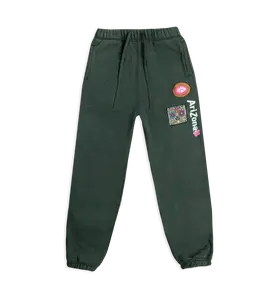 Green Tea Cherry Blossom Cotton-Blend Sweatpants