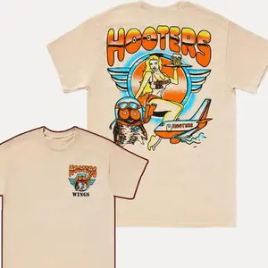 Vintage 90s Hooters Wings T-shirt Sweatshirt, Double-sided T-shirt Sweatshirt - Universal Style Options - Plentiful Color Options - S To 3xl Sizes - High Performance Apparel - Diverse Fashion Choices