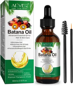 ALIVER Batana Oil for Hair & Skin & Eyebrows & Eyelashes 2.02 fl oz（60ml）