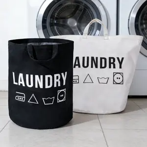 Large Capacity Fabric Laundry Basket, Foldable Dirty Clothes Storage Bin, Ideal for Bedroom, Living Room, Bathroom, Dormitory