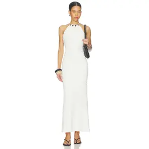 SEVEN WONDERS Adalee Ruffle Texture Maxi Dress in White