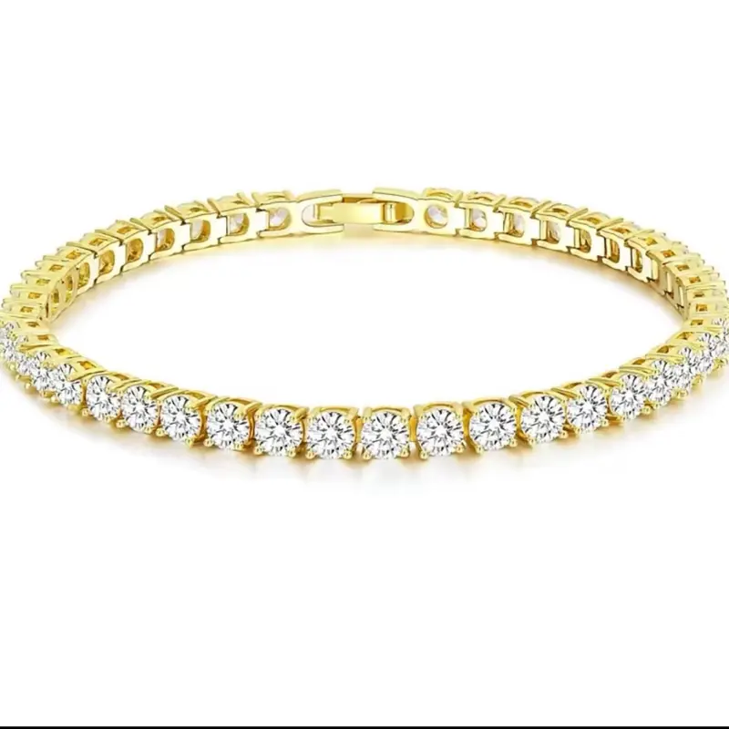 Classic Elegant Iced-Out 4mm Cubic Zirconia Cable Chain Tennis Bracelet, Semi-Formal Costume Jewelry Accessory