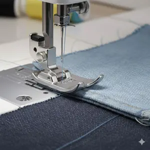 Adjustable Sewing Guide Foot with Ruler, Non-Slip Multi-Function Presser Foot Upgrade Tool for Precision Alignment, Durable Rust-Proof Multifunctional Home Sewing Machine Accessory, Crafting Essential for DIY & Tailoring.