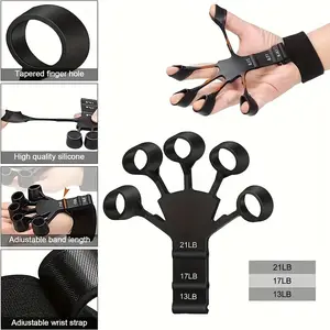 Silicone 5-finger trainer, shooting corrector, shooting basketball training aid, hand extension, resume training.Suitable for hand exercises, strength and flexibility training, adjustable Hand Grip Exerciser.