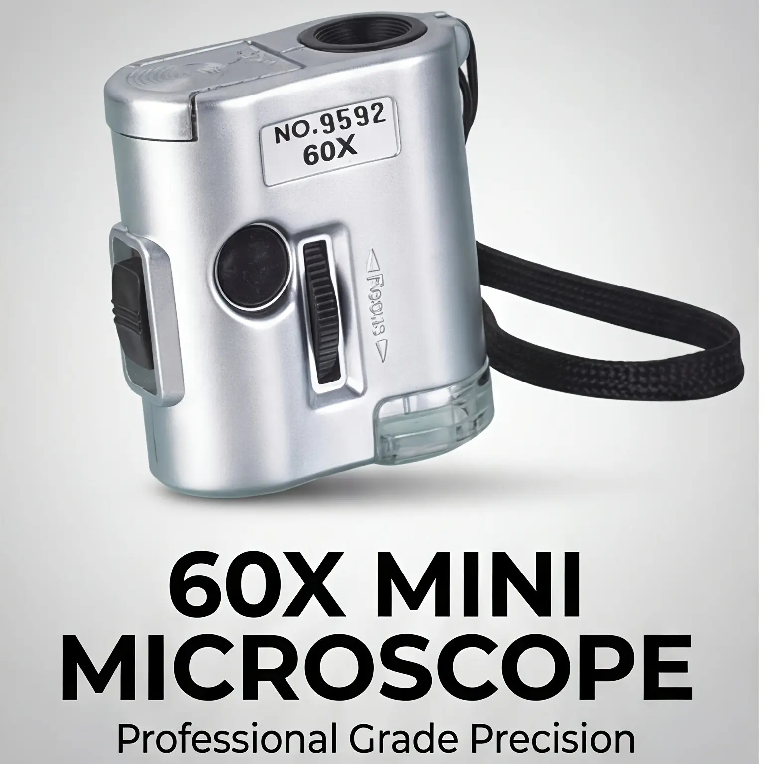 60x Mini Microscope & Magnifying Glass - Portable Pocket Microscope Suitable for Jewelry, Coins, Stamps, Plants, Professional-Grade Precision Magnifier with Pocket-Sized for Hobbyists, Collectors, -the- Examinations