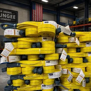 Lifting Slings 2" Wide 2 Ply by 10 Feet - Yellow, 2 Ply, 10 Feet, Heavy Duty Lifting Slings