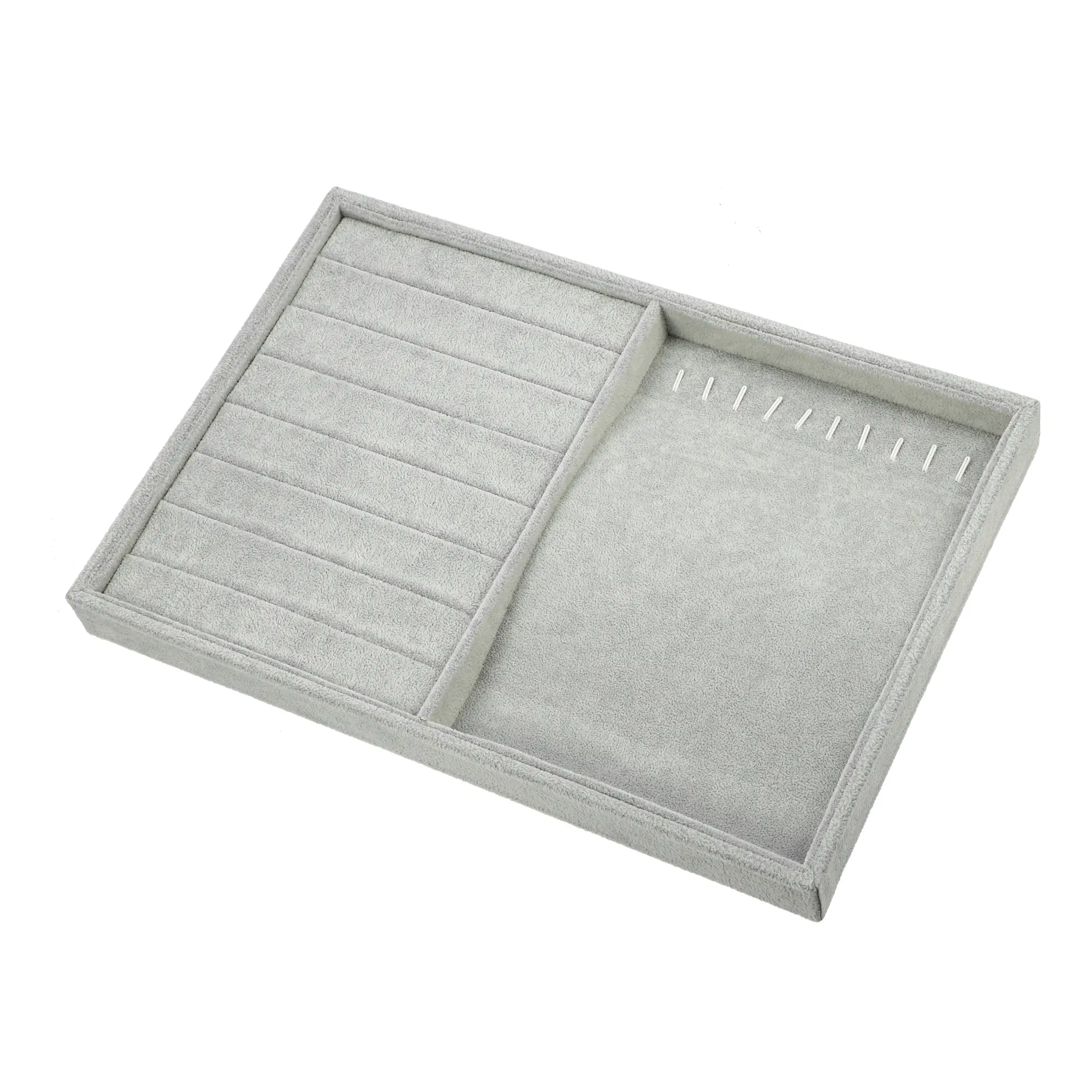 Unique Bargains 2 in 1 Jewelry Tray, Stackable Tray Showcase Display Organizer for Rings Earrings Necklace Pendants