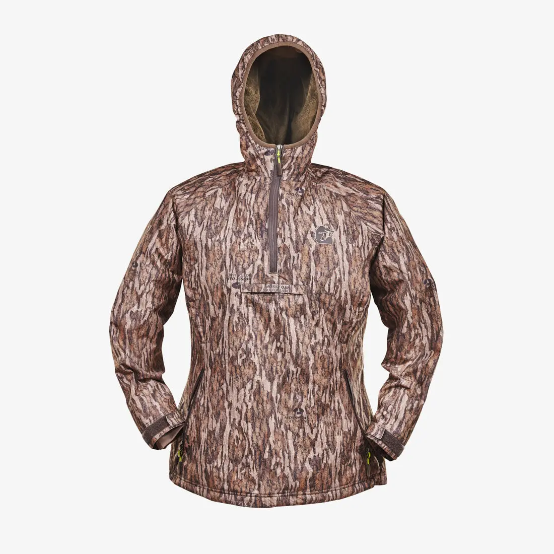 Gator Waders Womens Mossy Oak Bottomland Waterproof 1/2 Zip Bog Hoodie Gator Waders Womens Mossy Oak Bottomland Waterproof 1/2 Zip Bog Hoodie