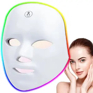 7 Color LED Face Mask, Photon Infrared Therapy, Whitening, Lifts Skin, Acne Control, Wrinkle Reduction, Beauty Device