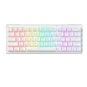 abucow 60% Mechanical Gaming Keyboard Brown Switch Wired Compact Keyboard with RGB Backlight Anti-Ghosting No-Conflict 63 Swappable keycaps Ergonomic Design for Windows/Mac