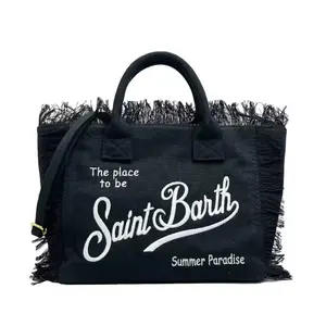 The Lightweight Saint Barth Tote in Black - Summer Handbag Tote - High Quality Fashion