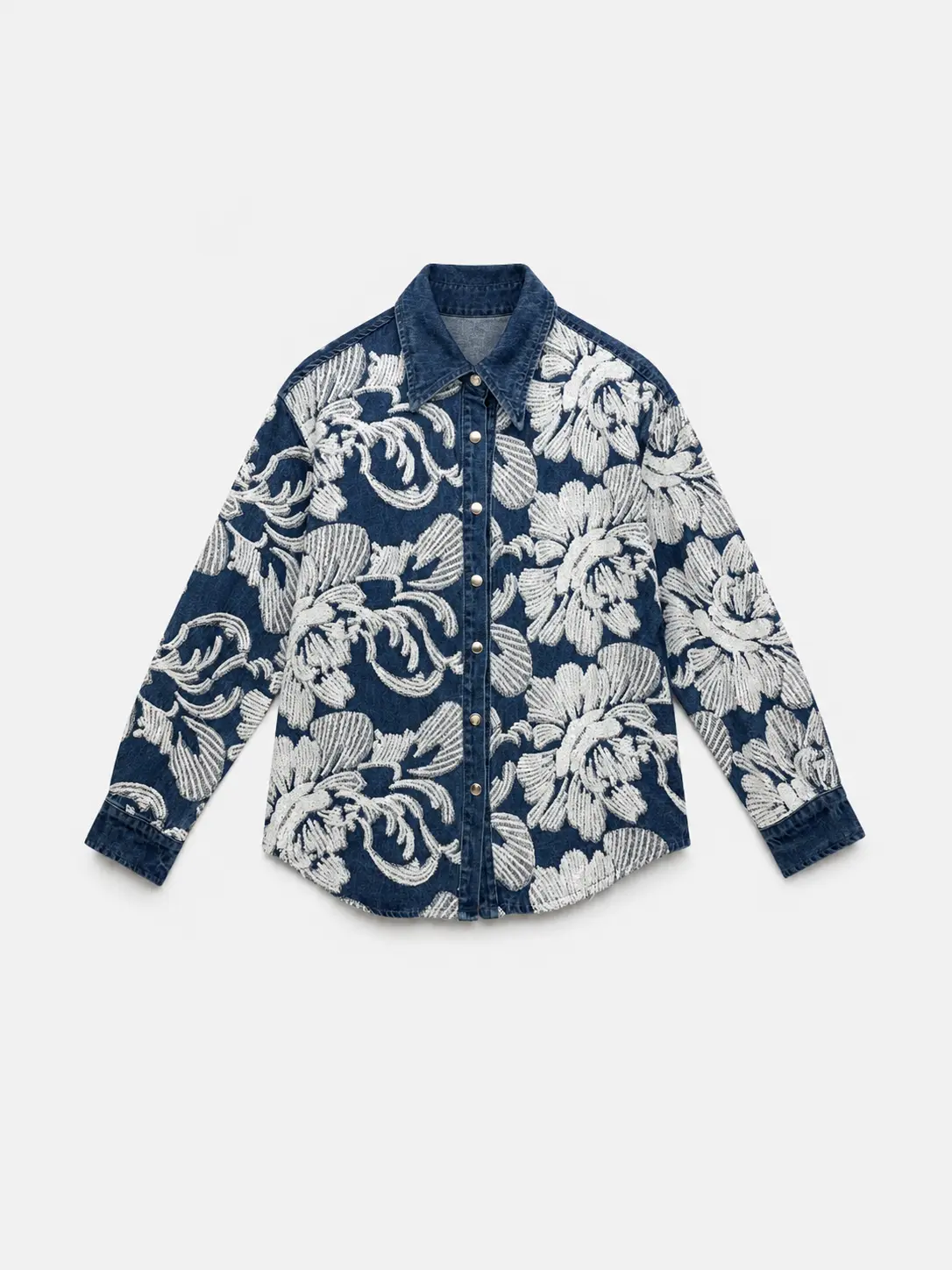 Indigo Bloom Denim Set