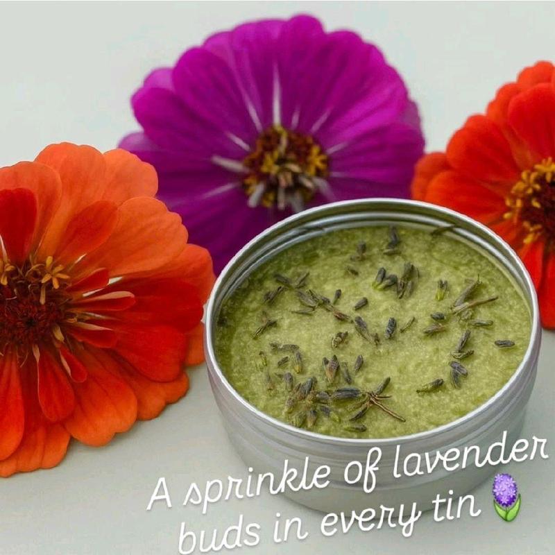 HushFlower️️️ Skin Balm Butter for acne bites  bee stings poison oak razor burn and natural skin toxin Remover Skin Balm Natural Lavender Purslane Plant-based Moisturizer with Vitamin A E Omega 3's for Soothing skin irritations and dry skin