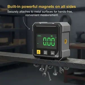 Digital Angle Finder — High Resolution (Up to 0.05°) with Backlit Display | Suitable for Woodworking & Construction Tools, Angle Gauge, Inclinometer, Plastic Construction